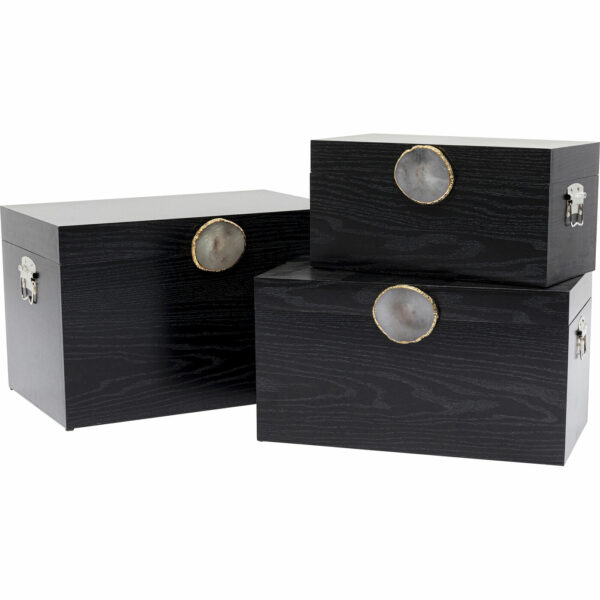 Box Nifty Black (3/Set) Kare Design Woonaccessoire|Woningdecoratie 56262