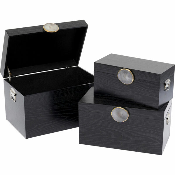Box Nifty Black (3/Set) Kare Design Woonaccessoire|Woningdecoratie 56262