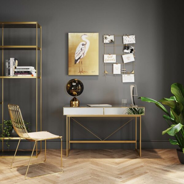 Bureau Soran Gold 120x50cm Kare Design Bureau 86841
