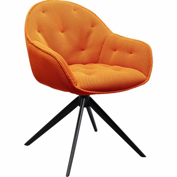 Draaistoel Carlito Mesh Orange Kare Design Eetkamerstoel 87680