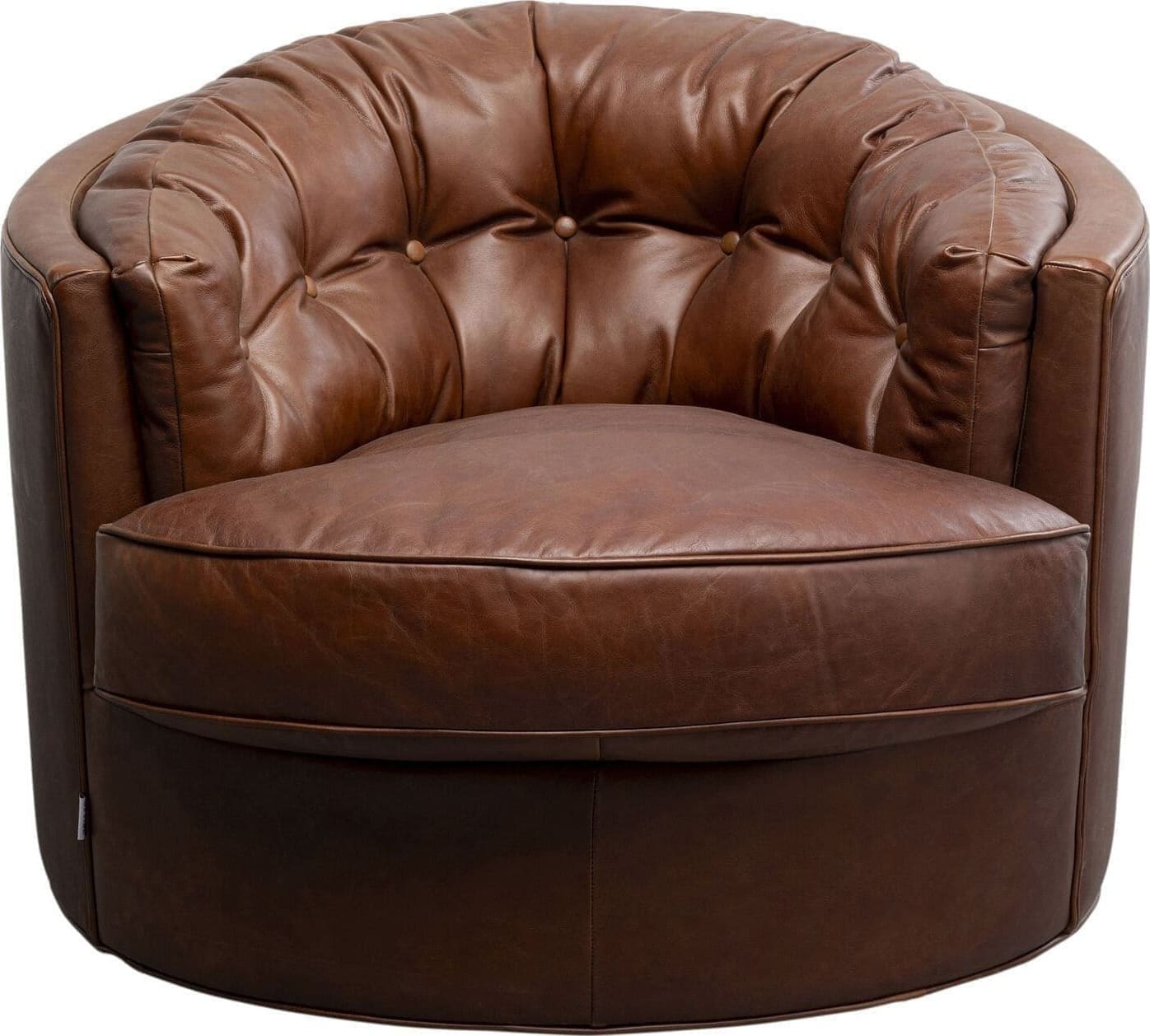 Draaistoel Met Arm Music Hall Leather Brown Kare Design Armstoel 87791