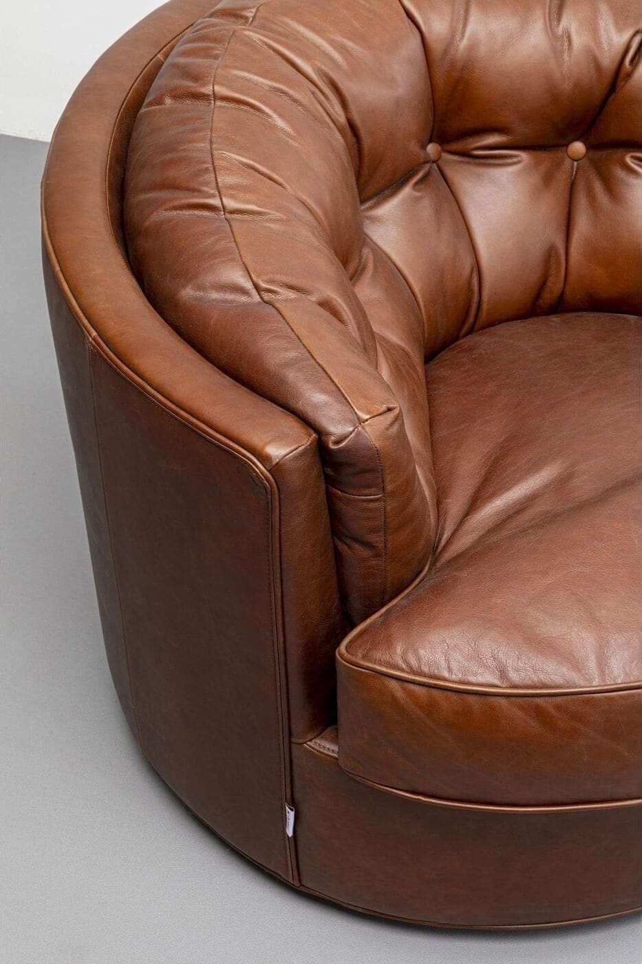 Draaistoel Met Arm Music Hall Leather Brown Kare Design Armstoel 87791