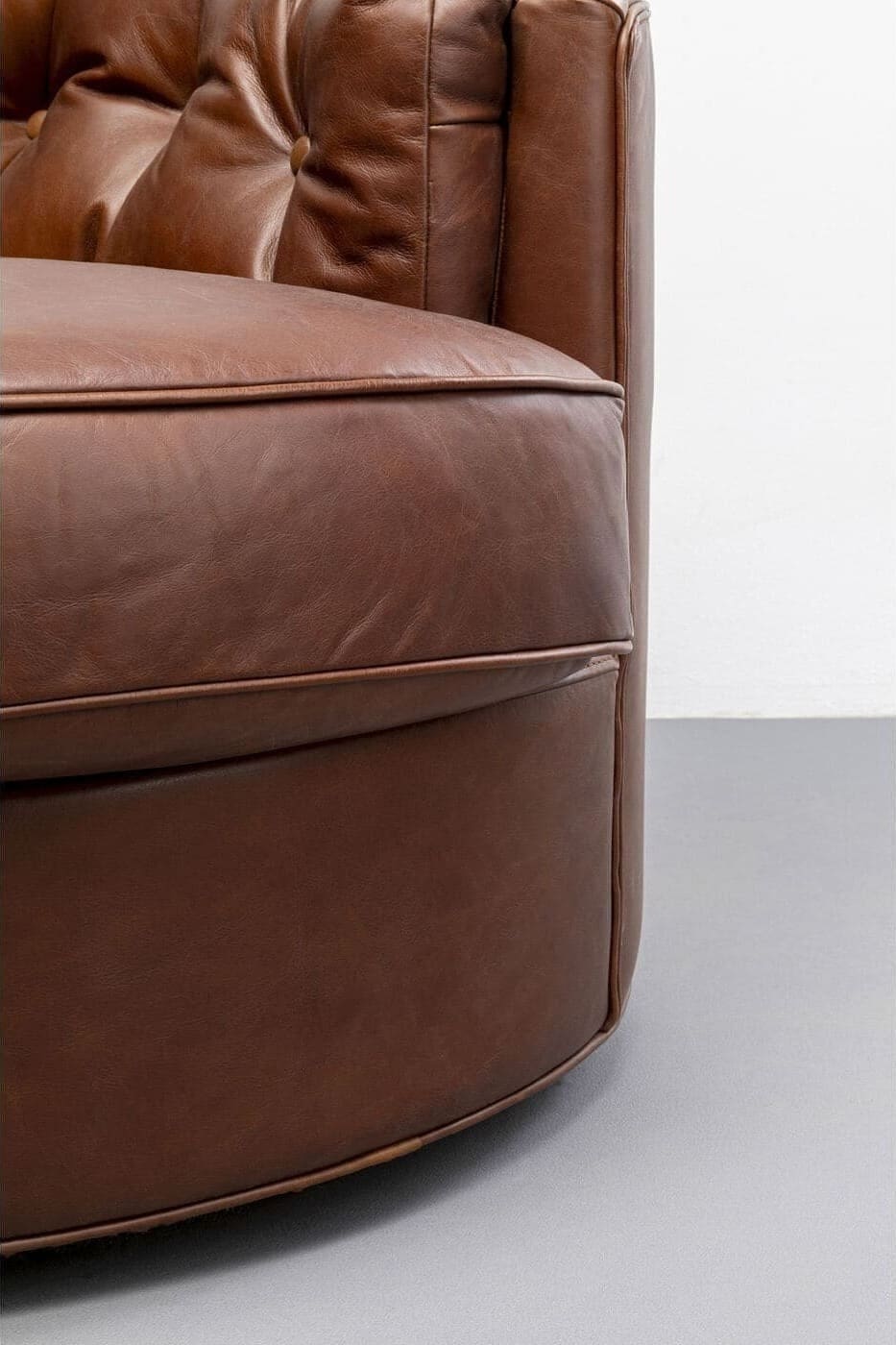 Draaistoel Met Arm Music Hall Leather Brown Kare Design Armstoel 87791