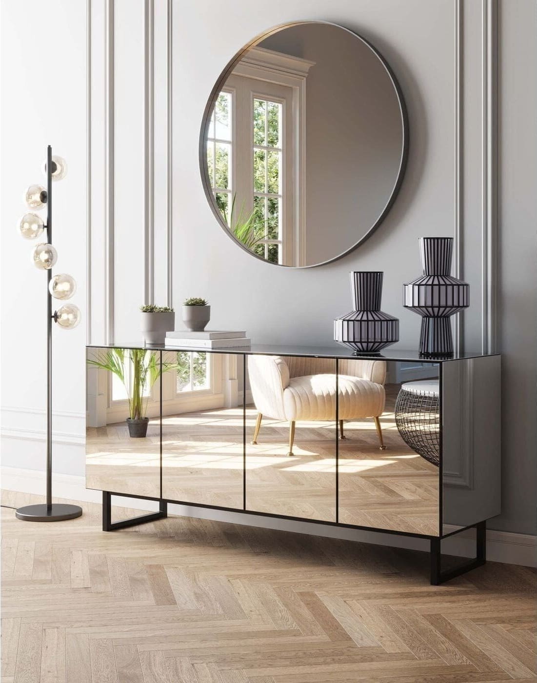 Dressoir Soran Black 160x45cm Kare Design Dressoir 86801