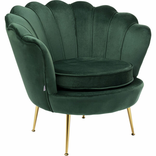 Fauteuil Water Lily Gold Dark Green Kare Design Fauteuil 85205