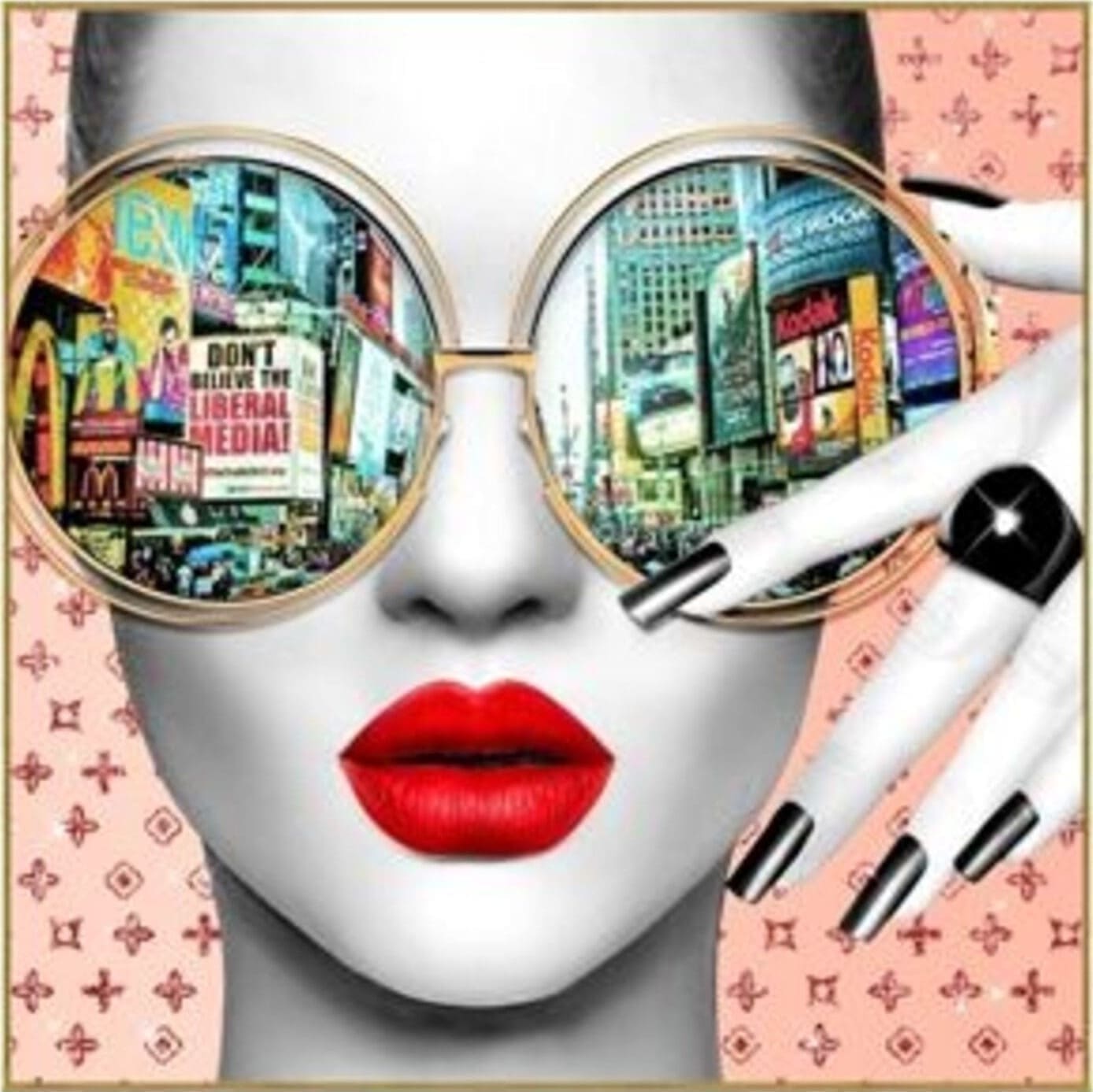 Fotolijst Times Square View 80x80cm Kare Design Schilderij 56413