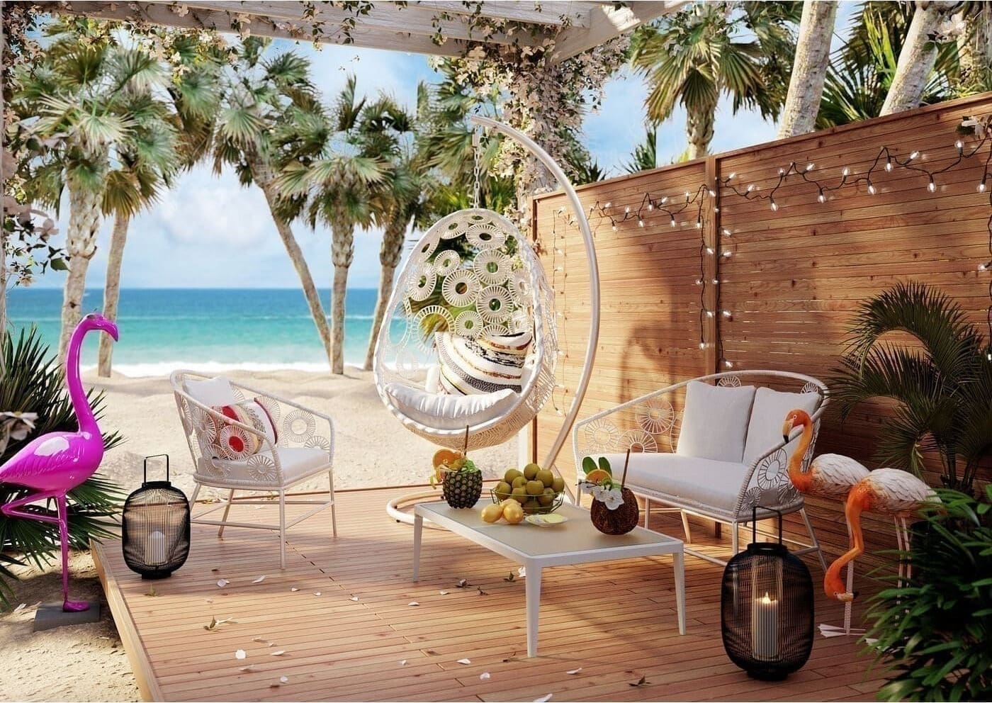 Hangende Fauteuil Ibiza White Kare Design Fauteuil 85591