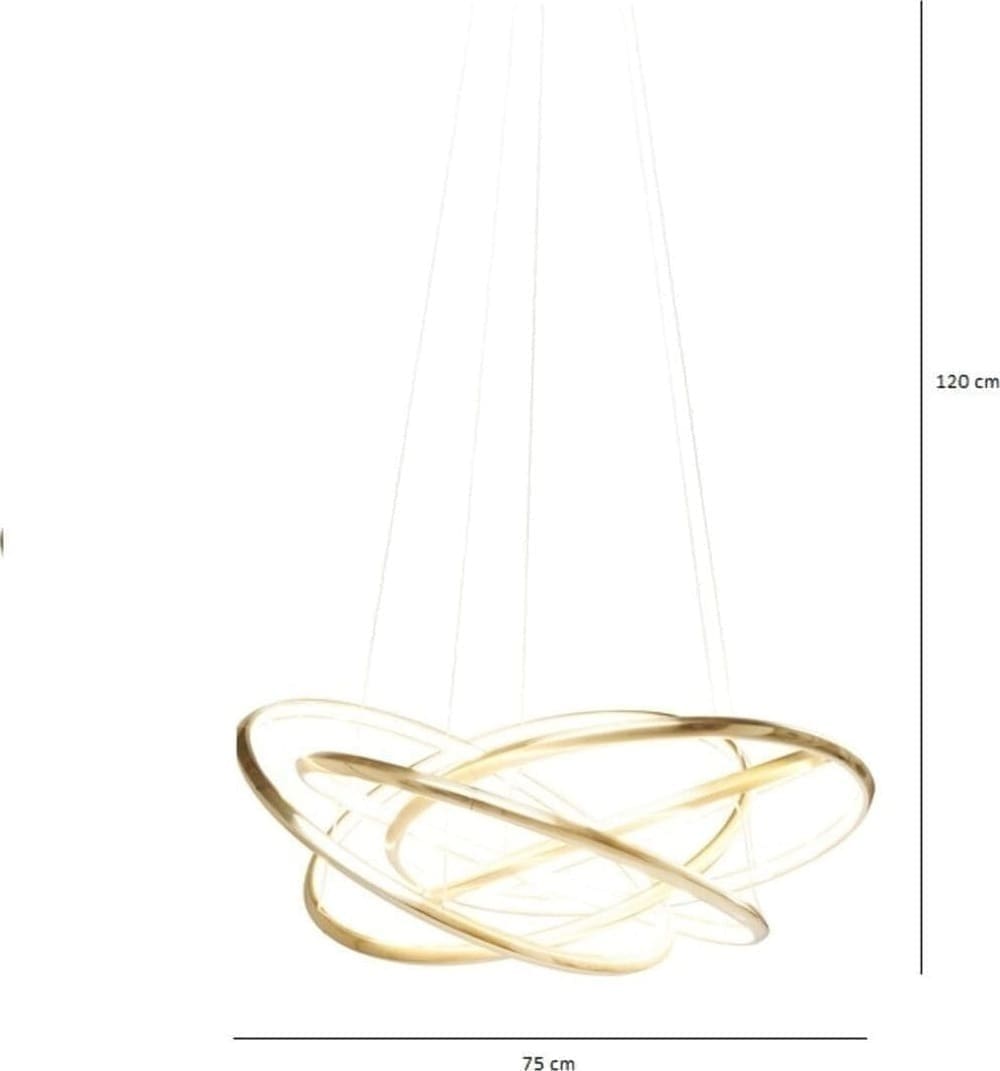 Hanglamp Saturn LED Gold Big Kare Design Hanglamp 60715