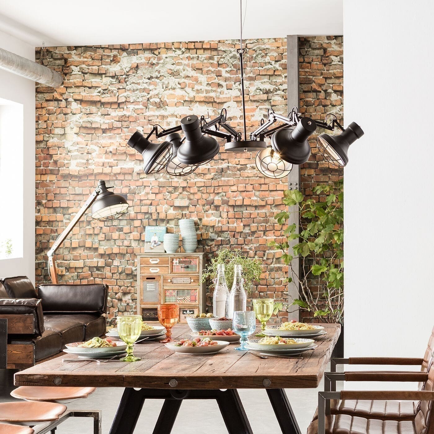 Hanglamp Spider Multi 6-lite Kare Design Hanglamp 36595