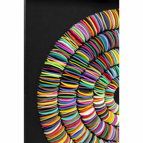 Object Schilderij Pasta Colore Circles 80x80cm Kare Design Beeld 55862