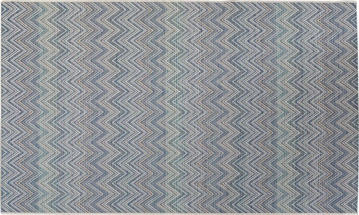 Outdoor Vloerkleed Zigzag Blue 230x330cm Kare Design Vloerkleed 56150