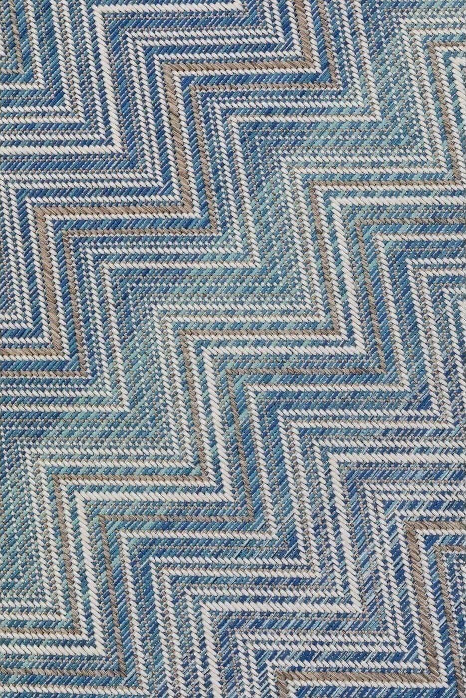 Outdoor Vloerkleed Zigzag Blue 230x330cm Kare Design Vloerkleed 56150