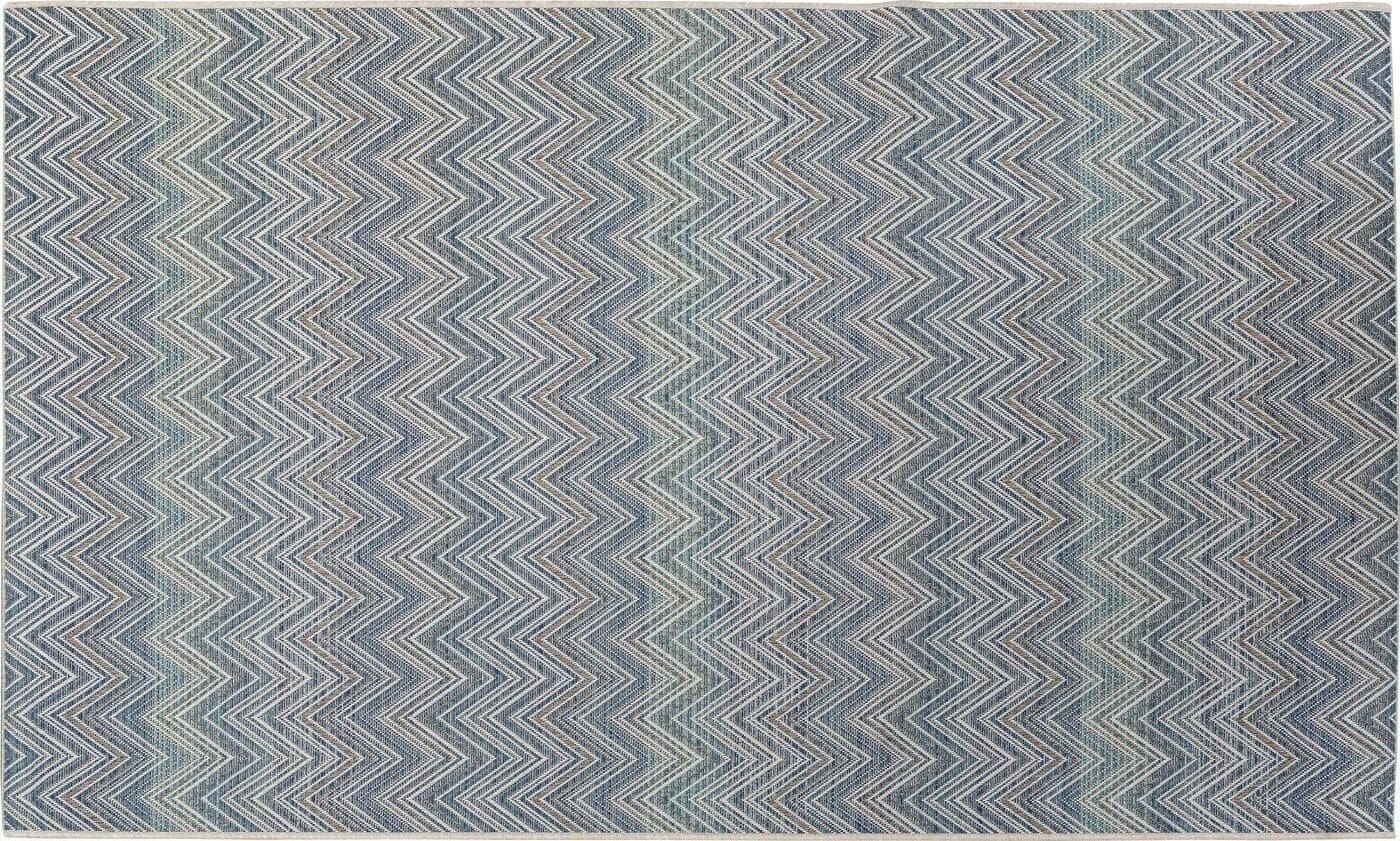 Outdoor Vloerkleed Zigzag Blue 230x330cm Kare Design Vloerkleed 56150