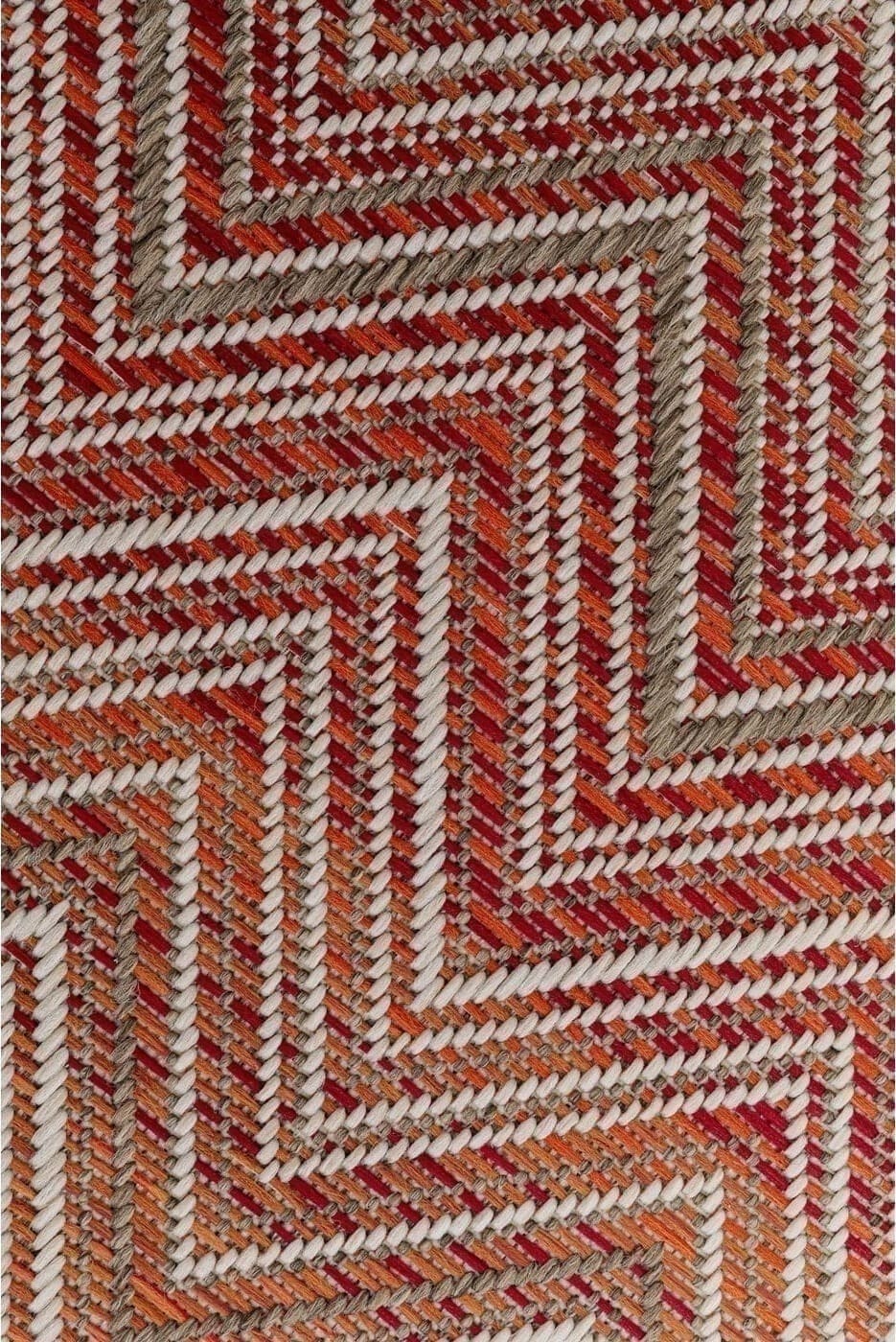 Outdoor Vloerkleed Zigzag Red 230x330cm Kare Design Vloerkleed 56149