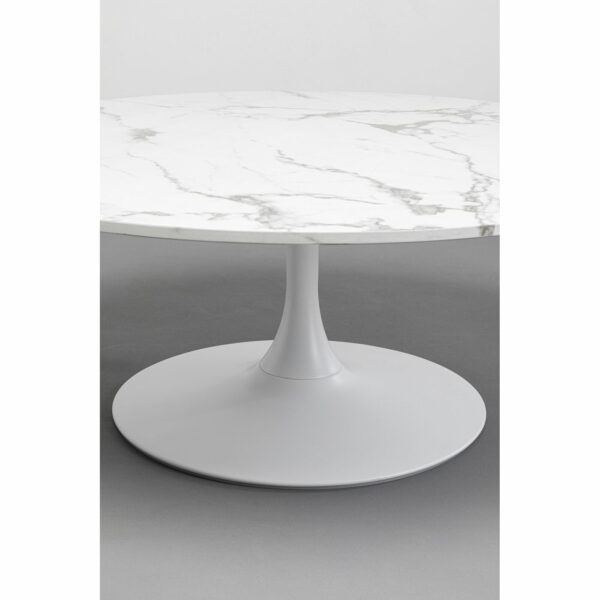 Salontafel Schickeria Marble White Ø110cm Kare Design Salontafel 87764