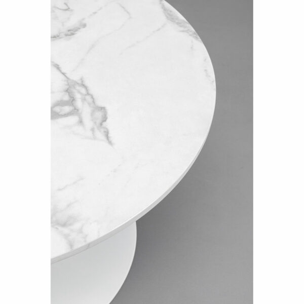 Salontafel Schickeria Marble White Ø80cm Kare Design Salontafel 87763