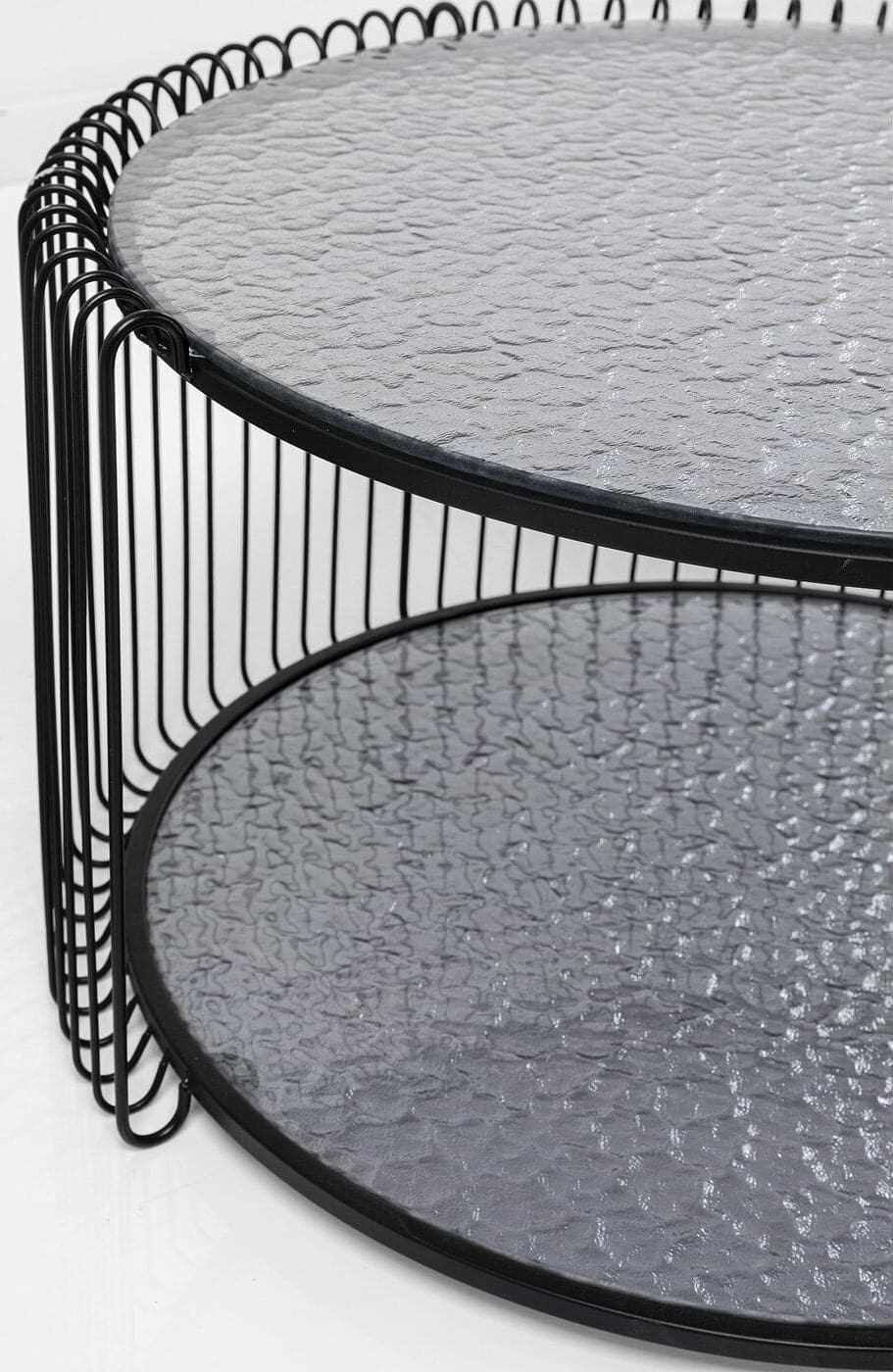 Salontafel Wire Double Black Bubble (2/Set) Kare Design Salontafel 87819