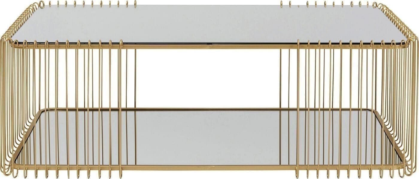 Salontafel Wire Double Brass 120x60cm Kare Design Salontafel 87817