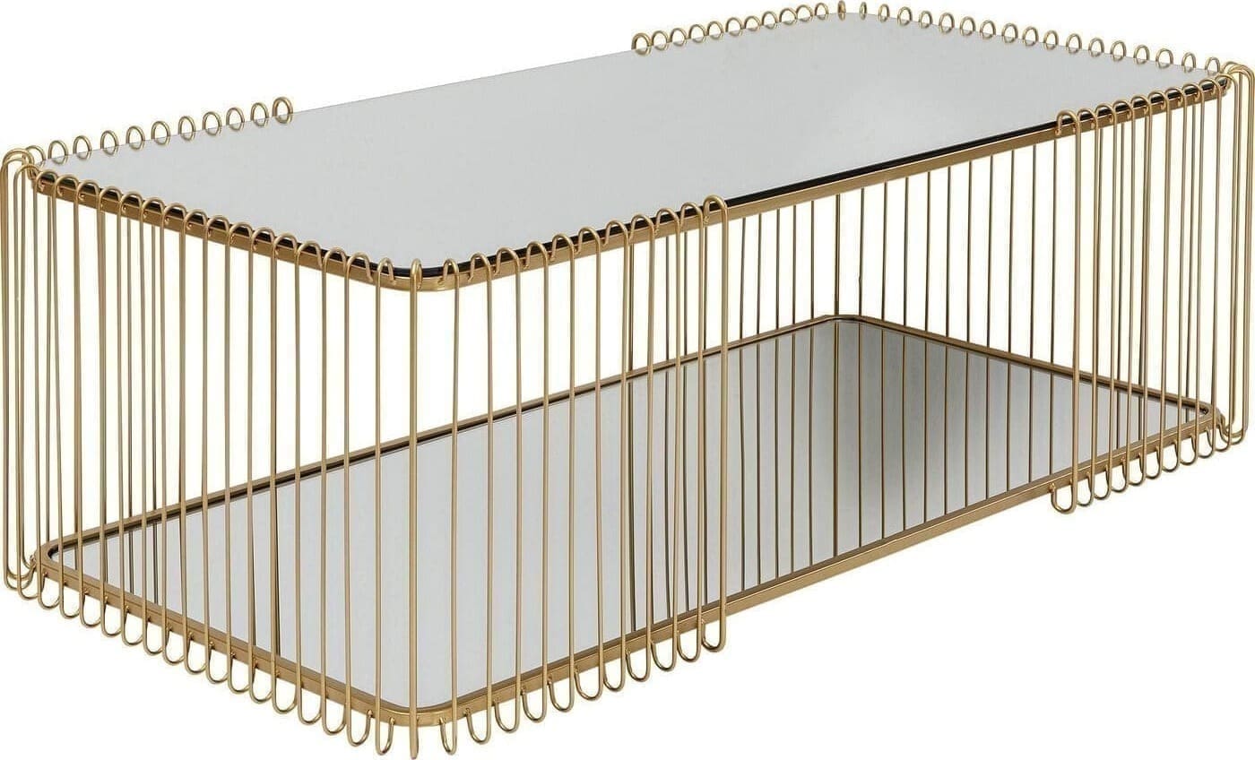 Salontafel Wire Double Brass 120x60cm Kare Design Salontafel 87817