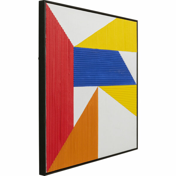 Schilderij Canvas Art Triangles Yellow 100x100cm Kare Design Schilderij 55798