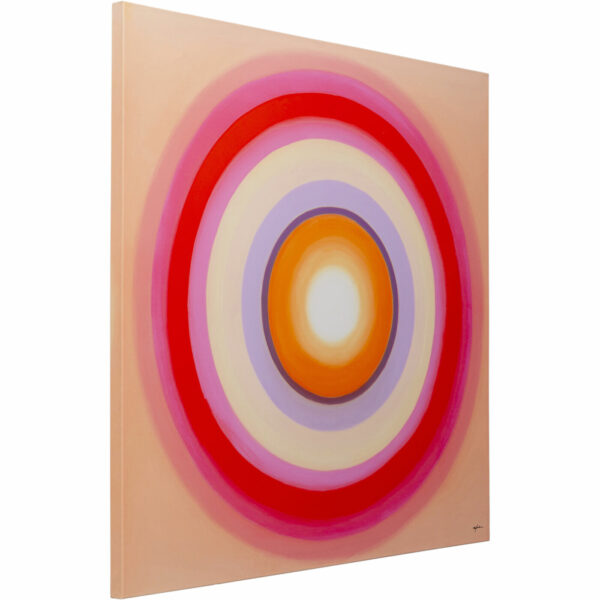 Schilderij Canvas Tendency Circle Pink 120x120cm Kare Design Schilderij 56162