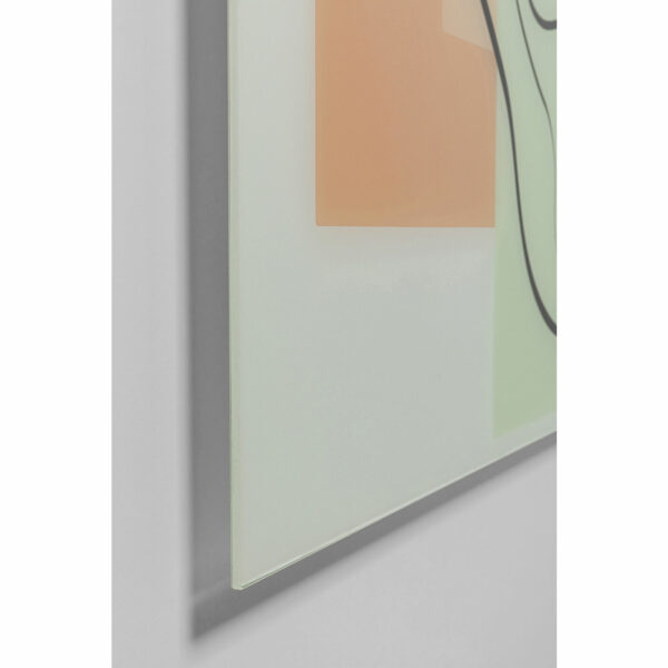 Schilderij Glas Art Face Pastell 100x100cm Kare Design Schilderij 54438