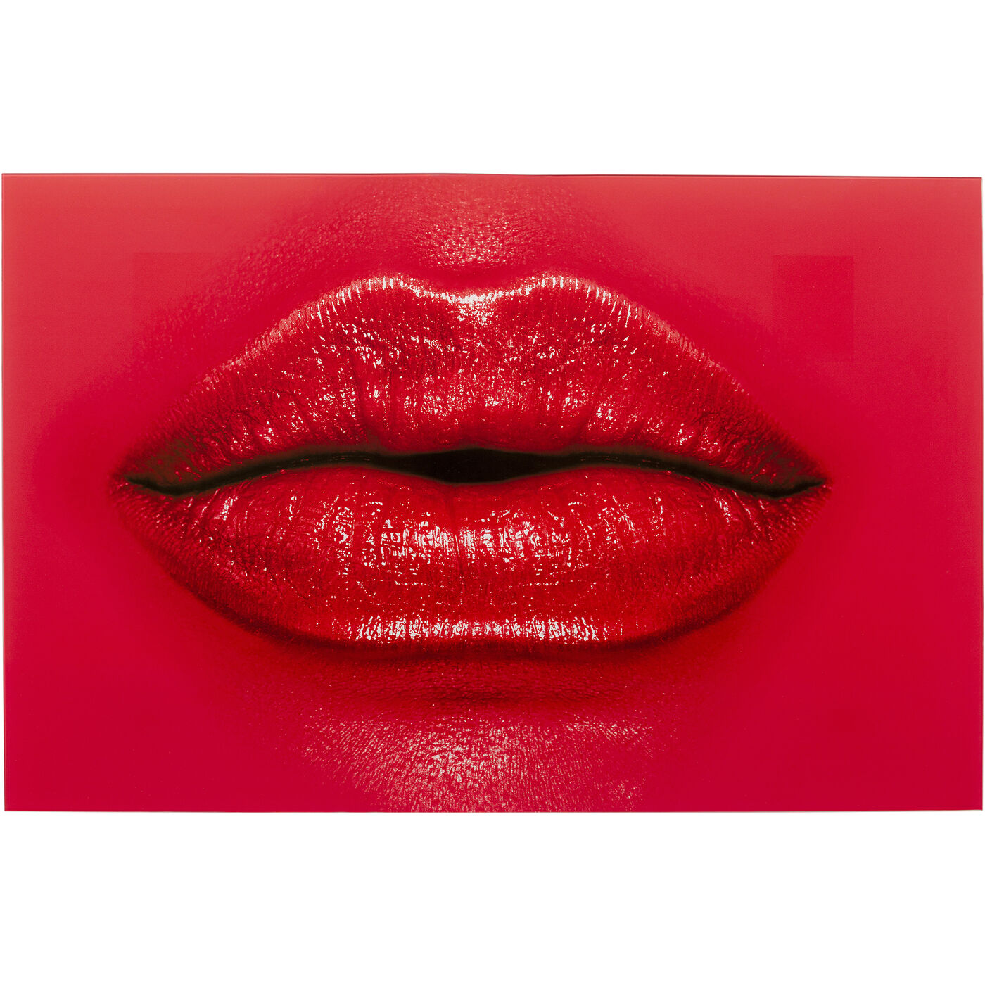 Schilderij Glas Red Lips 120x80cm Kare Design Schilderij 57015