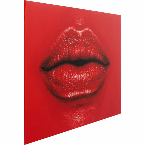 Schilderij Glas Red Lips 120x80cm Kare Design Schilderij 57015