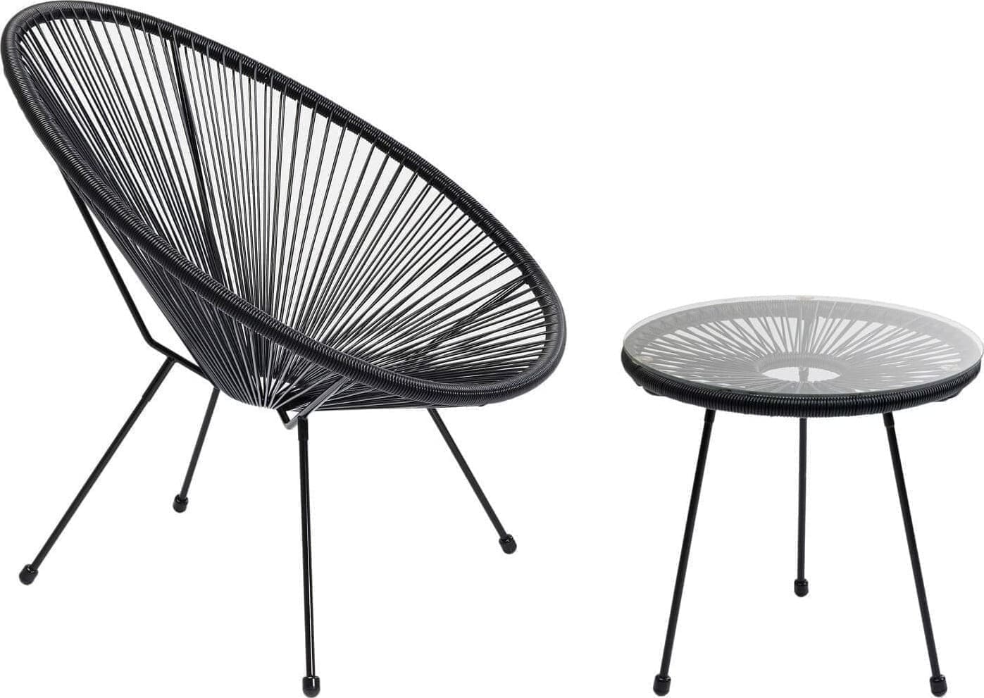 Set Acapulco Black (2/parts) Kare Design 47404
