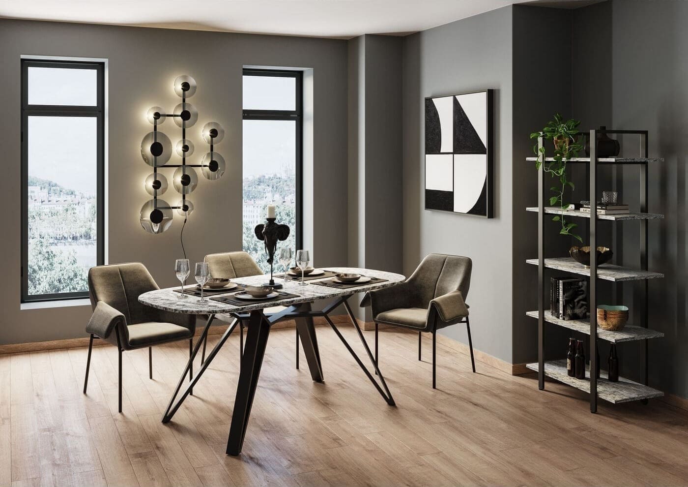 Tafel Okinawa 180x90cm Kare Design Eettafel 86725