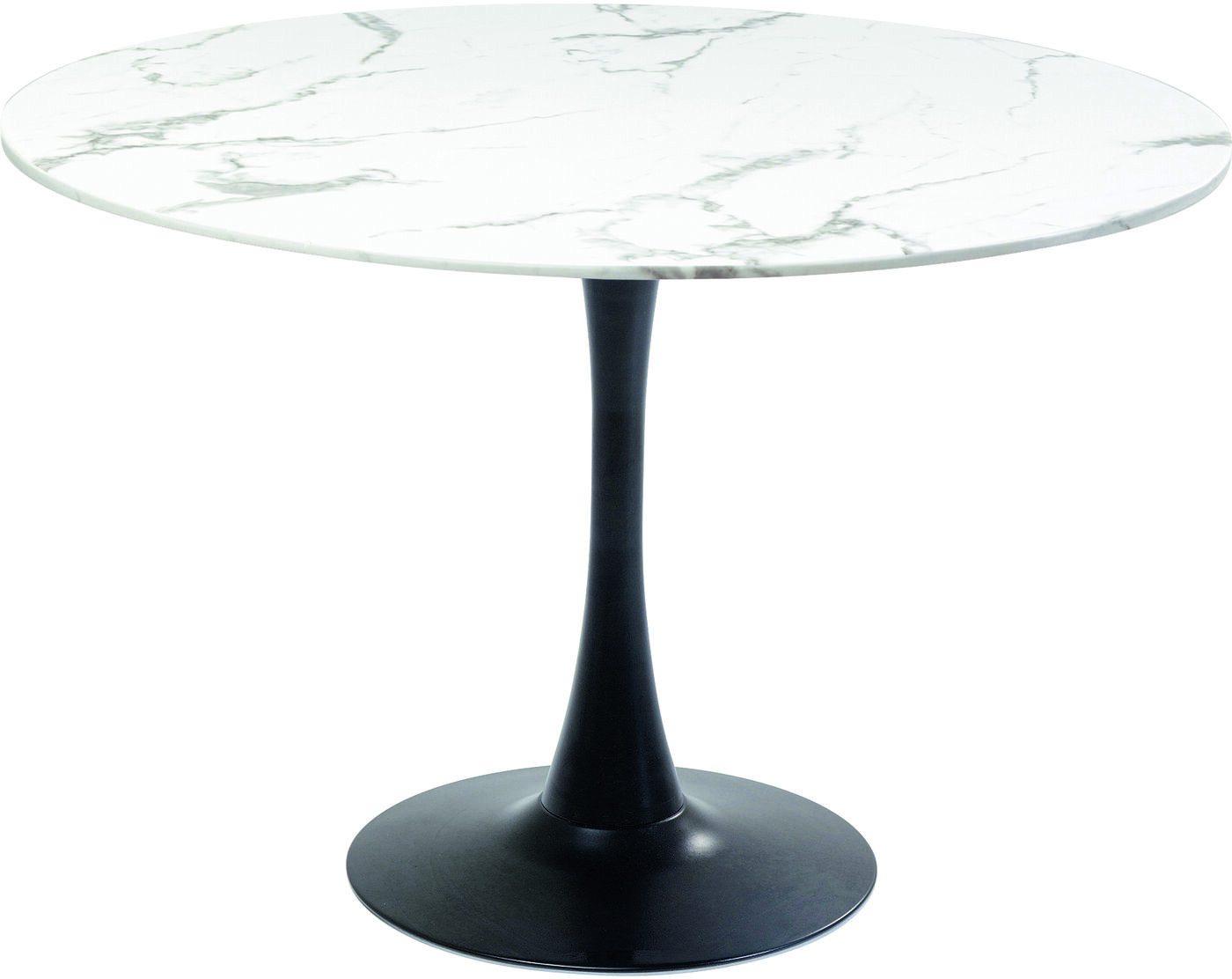 Tafel Schickeria Marble White Black Ø110cm Kare Design Eettafel 86963