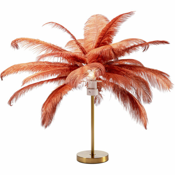 Tafellamp Feather Palm Rusty Red 60cm Kare Design Tafellamp 54548