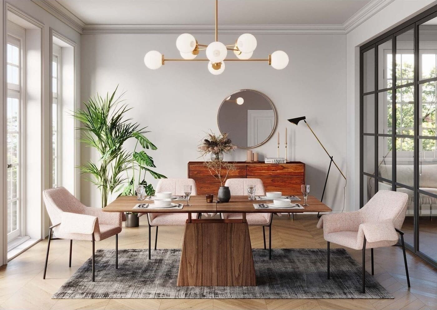 Uitschuiftafel Benvenuto Walnut 200(50)x110cm Kare Design Uitschuiftafel 80123