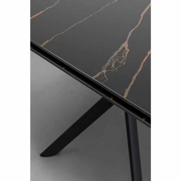 Uitschuiftafel Xenia Black 140(30+30)x80cm Kare Design Uitschuiftafel 87708