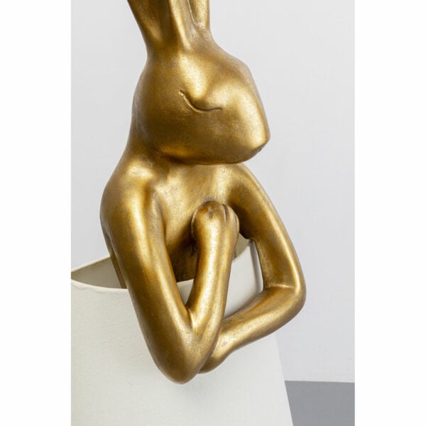 Vloerlamp Animal Rabbit Gold/White 150cm Kare Design Vloerlamp 56129
