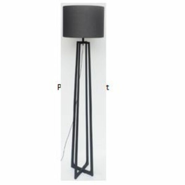 Vloerlamp Timon Black 165cm Kare Design Vloerlamp 56409