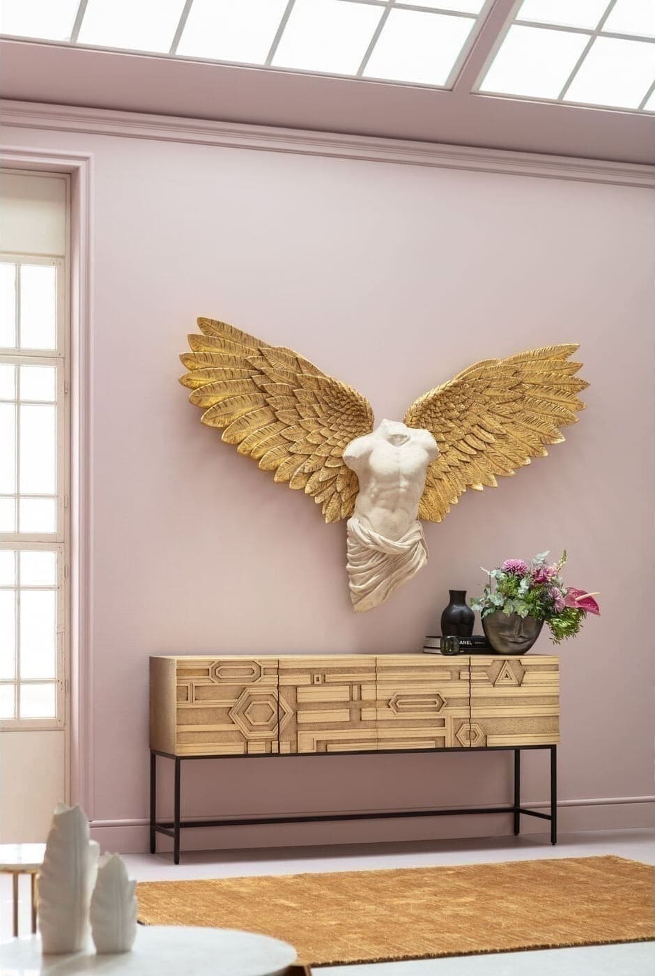 Wanddecoratie Guardian Angel Male 208x136cm Kare Design Wanddecoratie 53725