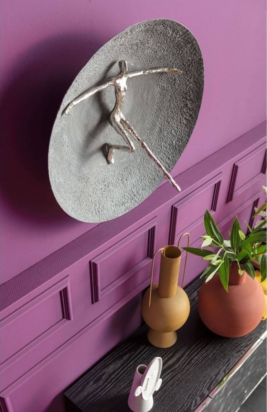 Wanddecoratie Umano Silver Ø60cm Kare Design Wanddecoratie 55154