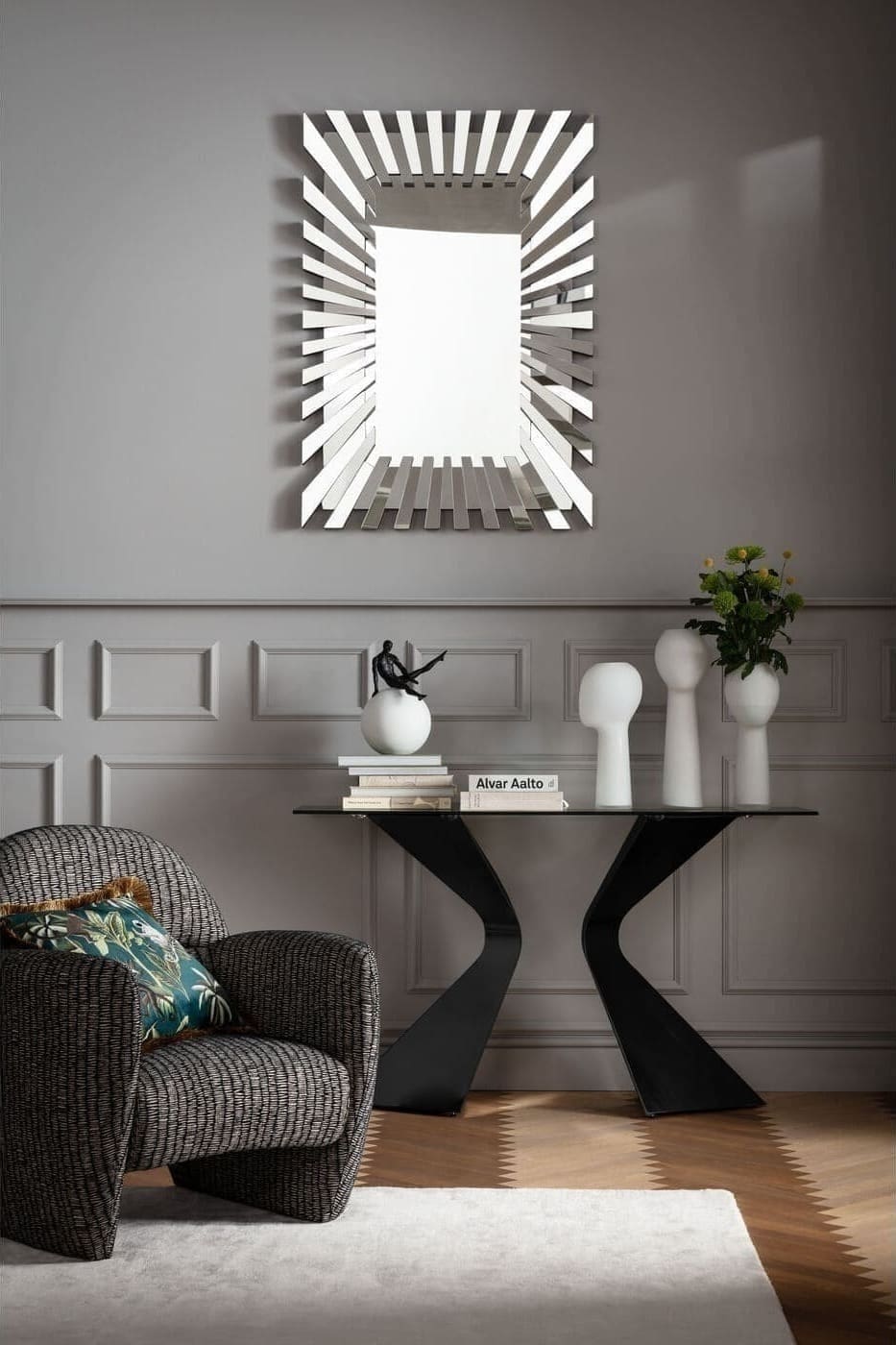 Wandtafel Gloria Black 140x81cm Kare Design Wandtafel 85970