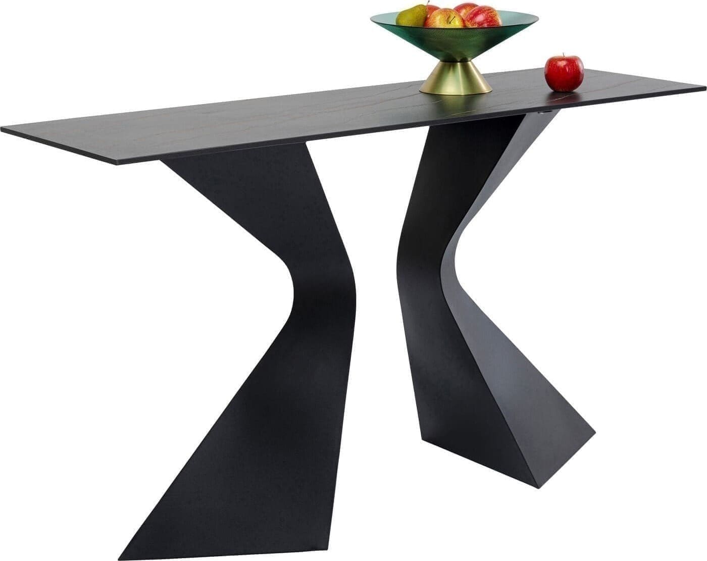 Wandtafel Gloria Black Ceramik 140x81cm Kare Design Wandtafel 87062
