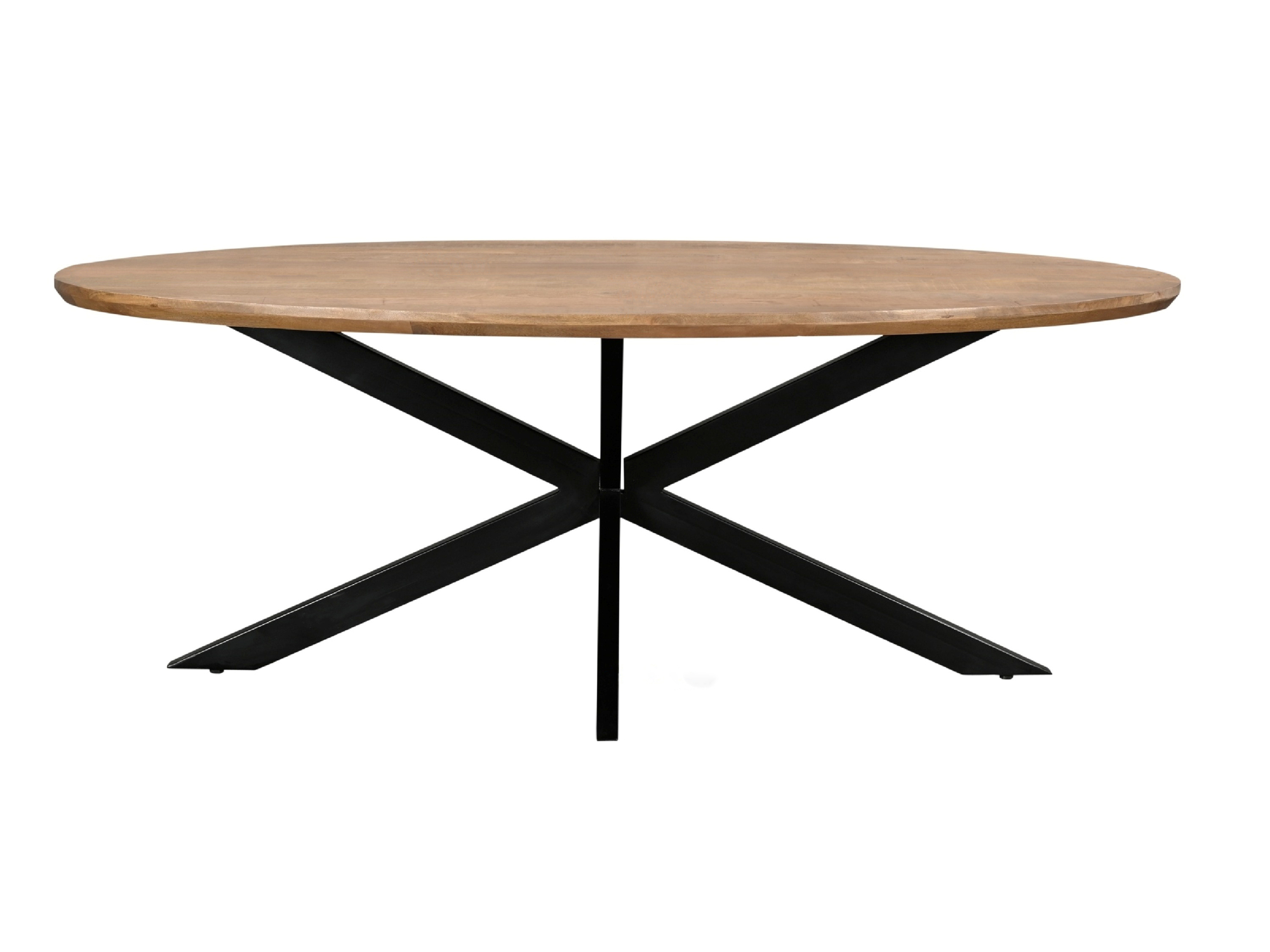 Livingfurn Eettafel Jesper Oval 160 cm Bruin|Naturel Eettafel