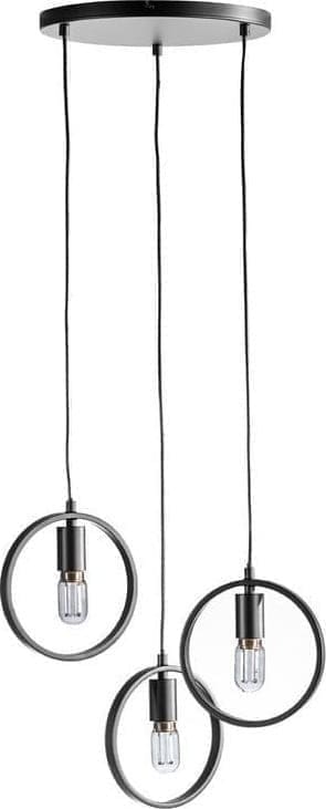 Pronto Wonen Hanglamp Girare zwart metaal 3-lichts Zwart Verlichting