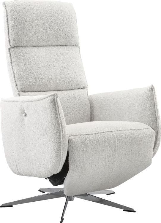 Pronto Wonen Relaxfauteuil Moio verstelbare rug en voetensteun M lichtgrijs Grijs Fauteuil