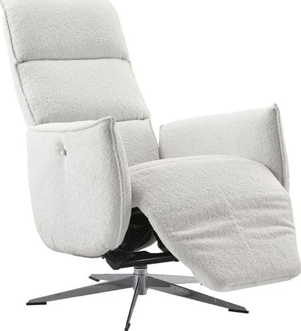 Pronto Wonen Relaxfauteuil Moio verstelbare rug en voetensteun M lichtgrijs Grijs Fauteuil