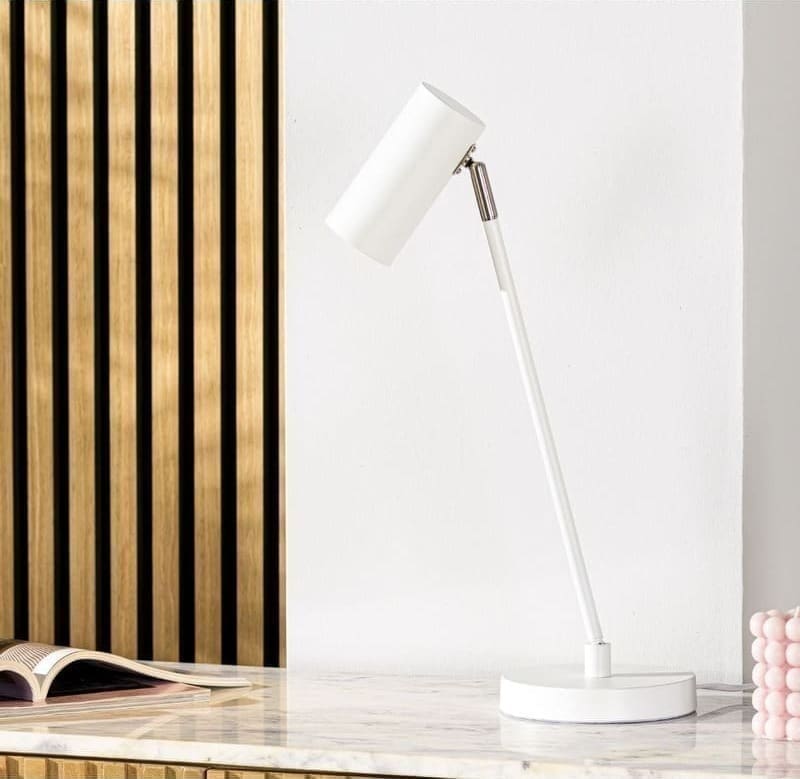 Pronto Wonen Tafellamp Mirare wit metaal 1-spots Wit Verlichting