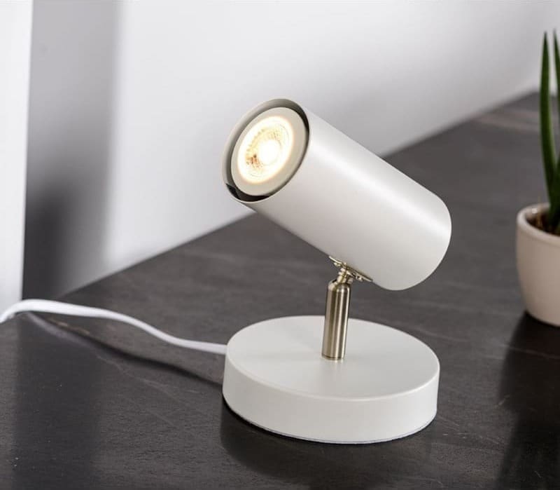 Pronto Wonen Tafellamp Mirare wit metaal 1-spots Wit Verlichting