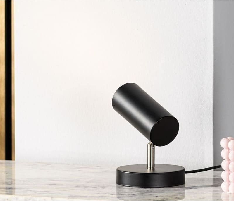 Pronto Wonen Tafellamp Mirare zwart metaal 1-spots Zwart Verlichting