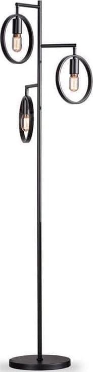 Pronto Wonen Vloerlamp Girare zwart metaal 3-lichts Zwart Verlichting
