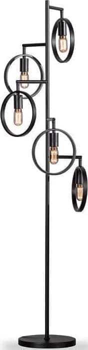 Pronto Wonen Vloerlamp Girare zwart metaal 5-lichts Zwart Verlichting