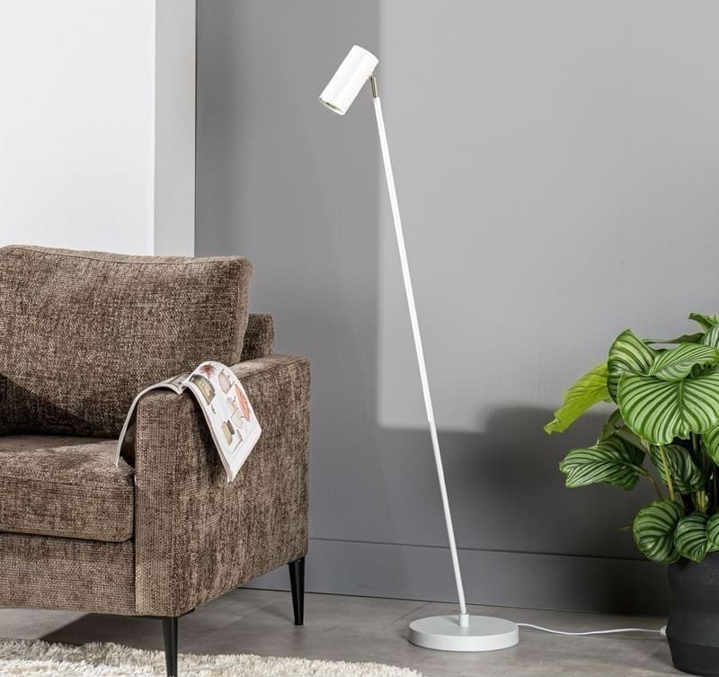 Pronto Wonen Vloerlamp Mirare wit metaal 1-spots Wit Verlichting